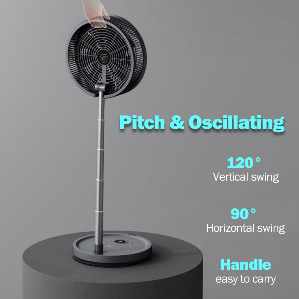 Rechargeable Telescopic Portable Fold Stand Fan